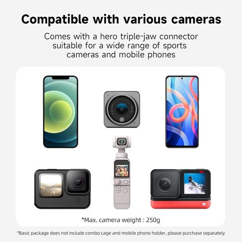 TELESIN 360 Ball Head Backpack Mount Swivel Clip for GoPro Insta360 Accessories, Bag Belt Shoulder Strap Body Holder Attach Accessory for Go Pro Max Hero 12 11 10 9 8 7 Insta 360 X3 Go3 DJI Action 3 4 in Kuwait