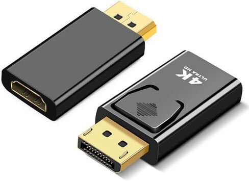 Zuya 2Pcs DisplayPort to HDMI Adapter Converter Display Port Male DP to HDMI Female HD TV Cable Adapter Video Audio for PC TV Zuya-05 0 in Saudi Arabia