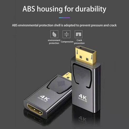 Zuya 2Pcs DisplayPort to HDMI Adapter Converter Display Port Male DP to HDMI Female HD TV Cable Adapter Video Audio for PC TV Zuya-05 0 in Saudi Arabia
