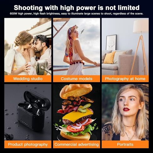 Godox QT600II M 2.4G TTL Speedlite Studio Flash Strobe Light، GN76 HSS 1/8000s سرعة سريعة وفلاش متعدد التجميد للتصوير الفوتوغرافي في الاستوديو، والصور الشخصية، والزفاف، وإعلان المنتج... in Kuwait