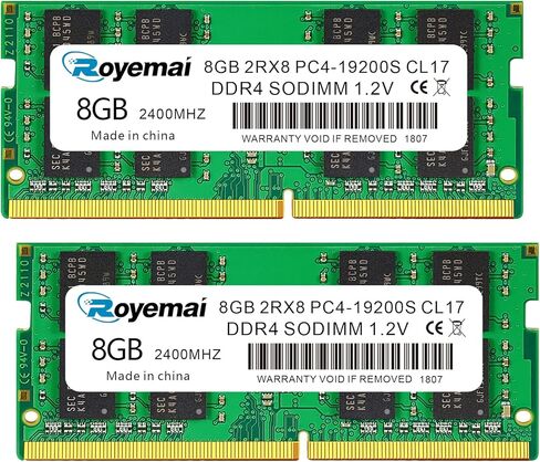 32GB DDR4 19200S PC4 2400 2X16GB SODIMM, DDR4-2400MHz 32G PC4-19200 CL17 2Rx8 1.2V Non-ECC 260 Pin Laptop Memory Module Ram in Kuwait