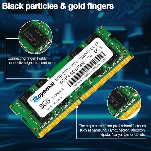 32GB DDR4 19200S PC4 2400 2X16GB SODIMM, DDR4-2400MHz 32G PC4-19200 CL17 2Rx8 1.2V Non-ECC 260 Pin Laptop Memory Module Ram in Kuwait