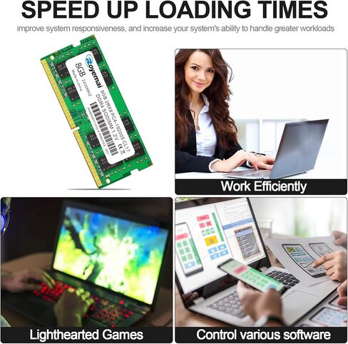 32GB DDR4 19200S PC4 2400 2X16GB SODIMM, DDR4-2400MHz 32G PC4-19200 CL17 2Rx8 1.2V Non-ECC 260 Pin Laptop Memory Module Ram in Kuwait