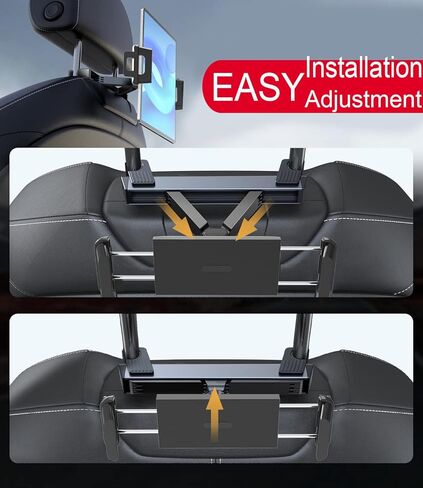 Hochiton مسند رأس السيارة حامل الهاتف العالمي 360 درجة قابل للتعديل للهواتف وأجهزة الكمبيوتر اللوحية حامل مسند الرأس، حامل الكمبيوتر اللوحي للمقعد الخلفي للسيارة للأطفال الأولاد والبنات لأغراض الترفيه والسفر in Kuwait