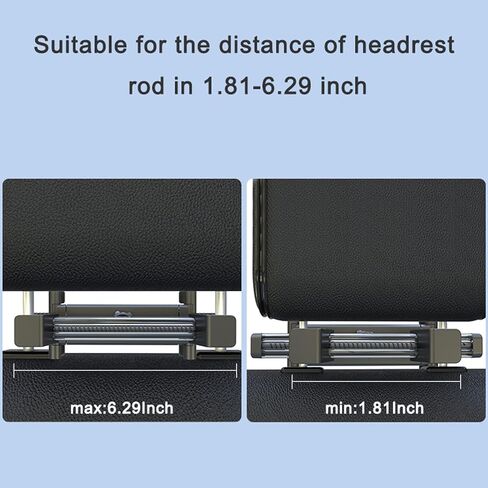 Hochiton مسند رأس السيارة حامل الهاتف العالمي 360 درجة قابل للتعديل للهواتف وأجهزة الكمبيوتر اللوحية حامل مسند الرأس، حامل الكمبيوتر اللوحي للمقعد الخلفي للسيارة للأطفال الأولاد والبنات لأغراض الترفيه والسفر in Kuwait