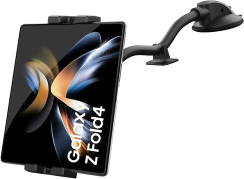 حامل هاتف على لوحة قيادة السيارة من Charchendo لهاتف Samsung Galaxy Z Fold، حامل كمبيوتر لوحي على الزجاج الأمامي مع كوب شفط متوافق مع أجهزة Samsung Galaxy Z Flip 3 4 وZ Fold 3 4 وiPad Pro Air Mini وأجهزة 4-12.9 بوصة in Kuwait