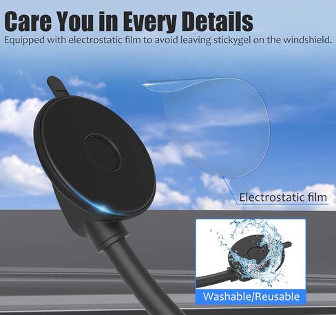 حامل هاتف على لوحة قيادة السيارة من Charchendo لهاتف Samsung Galaxy Z Fold، حامل كمبيوتر لوحي على الزجاج الأمامي مع كوب شفط متوافق مع أجهزة Samsung Galaxy Z Flip 3 4 وZ Fold 3 4 وiPad Pro Air Mini وأجهزة 4-12.9 بوصة in Kuwait