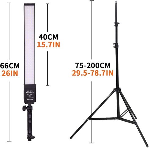 GIJUANRING عبوتان من مصابيح فيديو LED ثنائية اللون قابلة للتعتيم مع حامل ثلاثي القوائم وحقيبة التصوير الفوتوغرافي ومجموعة إضاءة التصوير الفوتوغرافي للكاميرا واستديو الفيديو وتصوير منتجات YouTube، 376 خرزة LED، 3200-5500K، CRI 96+ in Kuwait