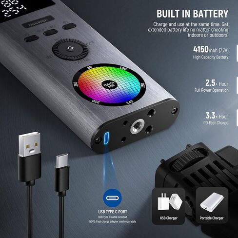 عصا إضاءة فيديو LED تفاعلية مطورة من NEEWER مع مجموعة حامل، 2 حزمة BH-30S عصا إضاءة التصوير الفوتوغرافي مع خلاط RGBWW Hue / التحكم في تطبيق 2.4G / 2500K-10000K/CRI&TLCI97+/18 تأثيرًا/بطارية 31 وات في الساعة in Kuwait