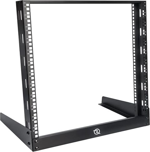 RIVECO 4U Network Rack Desktop 19 بوصة 2 رف إطار مفتوح مع شعاع معزز، رفوف قائمة بذاتها لمعدات الصوت والصوت لخادم تكنولوجيا المعلومات in Kuwait