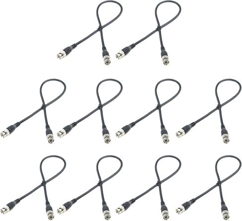 Antrader 10pcs RG58 6 Feet 50-Ohm BNC Male to BNC Male Coaxial Cable | Flexible PVC Outer Jacket Shielded, Reduce Signal Interference,Plug & Play for CCTV Surveillance Camera in Kuwait