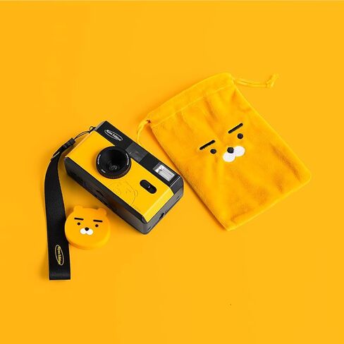 Kakao Friends Reusable 35mm Film Camera [Choonsik Edition], Fixed-Focus and Wide Angle, Build in Flash and Compatible with 35mm Color Negative or B/W Film (Film and Battery NOT Included) in Kuwait