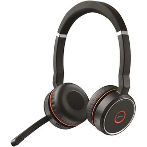 Jabra Evolve 75 MS Wireless Headset, Stereo – Includes Link 370 USB Adapter – Bluetooth Headset with World-Class Speakers, Active Noise-Cancelling Microphone, All Day Battery in Saudi Arabia