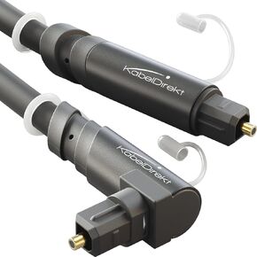 TOSLINK cable, 90° angled with 0 % signal loss – 5ft – fiber optic cable for soundbars (TOSLINK to TOSLINK, optical audio cable, digital S/PDIF, stereos/amplifiers/amps, Xbox One/PS4) – CableDirect in Saudi Arabia