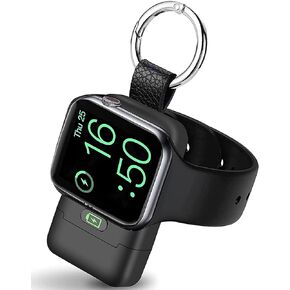 Portable Wireless Charger for Apple Watch,HUOTO iWatch Charger 1400mAh Smart Keychain Power Bank,Portable Magnetic iWatch Charger for Apple Watch Series 9/8/7/6/SE/5/4/3/2/1/UItra/UItra 2
