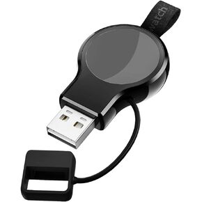 LVFAN Charger for Apple Watch, Portable iWatch Charger USB Wireless Charger Fast Charging Magnetic Cordless Car Travel Charger for Apple Watch Series 9 8 7 6 5 4 3 2 1 SE Ultra 2 Ultra (White)