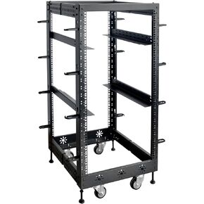 RIVECO 42U 19" Adjustable Depth Server Rack Support Up to 1700LBS Floor Standing 4 Post Rack with L Rails & Load-Bearing Casters Universal for Network Equipment Black in Kuwait