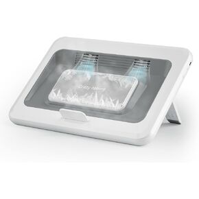 حامل تبريد للكمبيوتر المحمول من Dlinda، وسادة تبريد للكمبيوتر المحمول للألعاب مع تبريد مبتكر لأشباه الموصلات ومروحتين توربو، وسادة تبريد للكمبيوتر المحمول قابلة للتعديل بارتفاع 6 مستويات، متوافقة مع جميع أجهزة الكمبيوتر المحمولة أقل من 21 بوصة in Kuwait