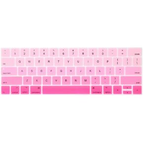 ProElife Ultra Thin Keyboard Cover Skin for MacBook Pro 13-inch 15-inch with Touch Bar (Model A2159, A1989, A1990, A1706, A1707) (2019 2018 2017 2016) (Ombre Pink) in Saudi Arabia