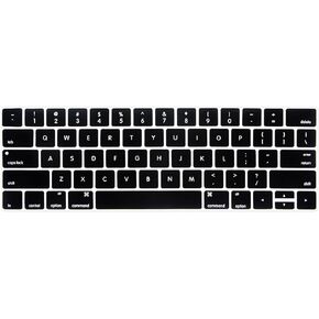 ProElife Premium Ultra Thin Silicone Keyboard Protector Cover Skin for MacBook Pro with Touch Bar 13-inch 15-inch (Model A1706, A1707, A1989, A1990, A2159) (2016 2017 2018 2019 Released) (Black)