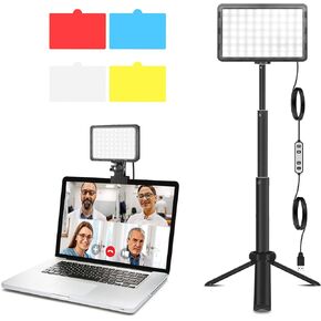 أضواء LED لمؤتمرات الفيديو، مجموعة إضاءة للمؤتمرات عبر الفيديو مع 4 مرشحات ألوان لصور سطح الطاولة وكاميرا ويب تسجيل فيديو لجلسات التكبير الاجتماعات الموسيقية Game Live Stream Computer Laptop in Kuwait