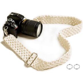 Clysuply Macrame Camera Strap For DSLR Camera. Adjustable Handwoven Universal Neck & Shoulder Strap Gift for Photographers