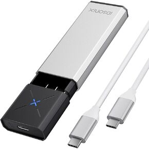 iDsonix M.2 NVMe PCIe SSD Enclosure Adapter[Tool Free][Aluminum], NVMe to USB C 3.2 Gen 2 10Gbps NVMe PCIe External Enclosure, Supports M-Key/B+M Key, with UASP Trim for 2230/2242/2260/2280 SSD
