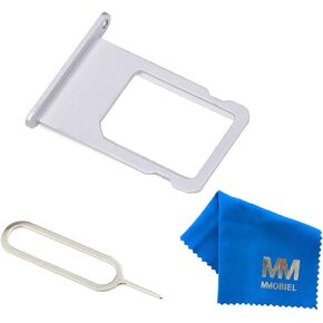 MMOBIEL SIM Card Slot Tray Holder Replacement Compatible with iPhone 6s 2015 - Incl. SIM Pin - Black
