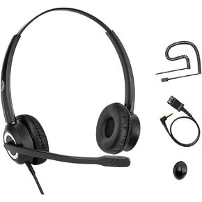 Cisco Phone Headset Mic Noise Cancelling U10 Cable RJ9 & 3.5mm Adapter Compatible with Cisco IP Phones 6861 7942g 7965g 8841 8851 8861 8945 8961 Series Model