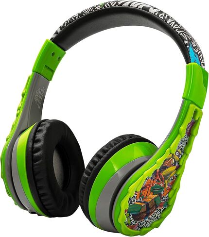 eKids Teenage Mutant Ninja Turtles Wireless Headphones for Kids, Bluetooth Headphones with Microphone Includes Aux Cord, Headphones for School, Home, or Travel in Saudi Arabia