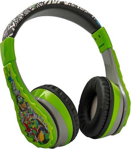 eKids Teenage Mutant Ninja Turtles Wireless Headphones for Kids, Bluetooth Headphones with Microphone Includes Aux Cord, Headphones for School, Home, or Travel in Saudi Arabia