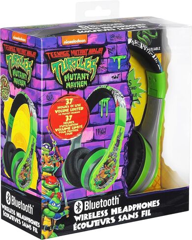 eKids Teenage Mutant Ninja Turtles Wireless Headphones for Kids, Bluetooth Headphones with Microphone Includes Aux Cord, Headphones for School, Home, or Travel in Saudi Arabia