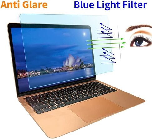 (عبوة من قطعتين) واقي شاشة MacBook Pro مضاد للوهج مرشح الضوء الأزرق لـ 2016-2023 MacBook Pro Touch Bar 13 بوصة M1 M2 A2338 A2251 A2289 A2159 A1706 A1708 A1989 & MacBook Air 13 A2337 M1 A2179 A1932 in Saudi Arabia