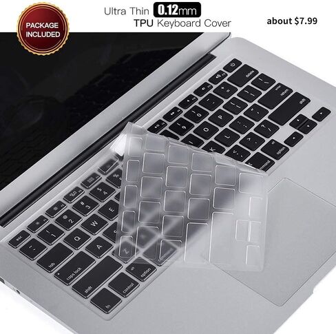 CaseBuy MacBook Air 13 Inch Screen Protector -Blue Light Filter Anti-Glare Screen Protector for 2015 or Older MacBook Air 13 inch Model A1369 and A1466 + Keyboard Cover Ultra Thin TPU Protector in Saudi Arabia