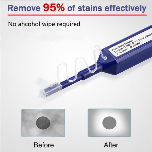 فلاي برو فايبر منظف الالياف البصرية، قلم تنظيف الياف ال سي للموصل الضوئي، منظف الياف بنقرة واحدة، حتى اكثر من 800 نظف، لـ 1.25 ملم LC/MU، UPC/APC، ذكر/انثى in Kuwait