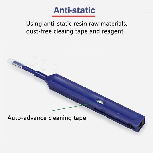 فلاي برو فايبر منظف الالياف البصرية، قلم تنظيف الياف ال سي للموصل الضوئي، منظف الياف بنقرة واحدة، حتى اكثر من 800 نظف، لـ 1.25 ملم LC/MU، UPC/APC، ذكر/انثى in Kuwait