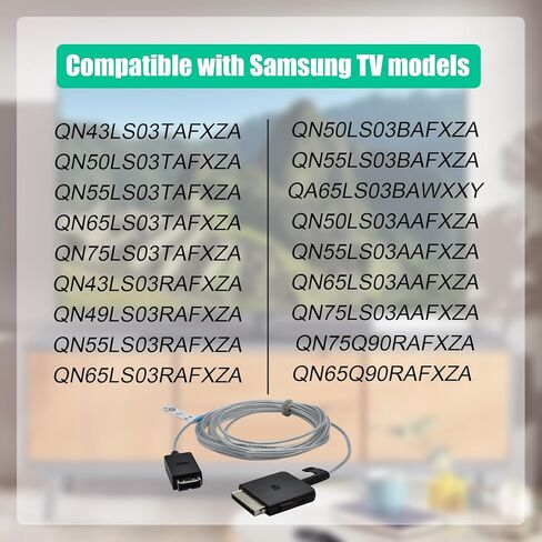 BN39-02470A كابل توصيل واحد من الألياف الضوئية، كابل توصيل متوافق مع تلفزيون سامسونج، QN43-75 بوصة LS03AA LS03BA LS03TA LS03RA إلخ. (طول الكابل: 16 قدم/5 متر) in Kuwait
