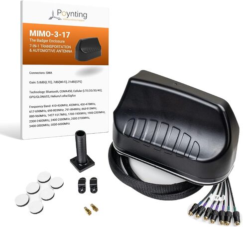 Poynting MIMO-3-14 5-in-1 Transportation & Automotive Antenna | 4X4 MIMO | 5G | 4G | LTE | CBRS | GPS/GLONASS | 410-3800 MHz in Kuwait