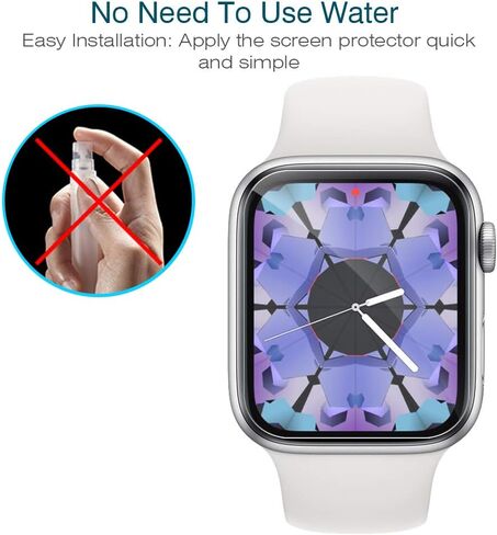 LK 6 Pack Screen Protector Compatible for Apple Watch Series 6 5 4 44mm and Apple Watch Series 3 2 1 42mm, Self-Healing, Max Coverage, Advanced TPU Material, Bubble Free for iWatch 44mm&42mm in Saudi Arabia