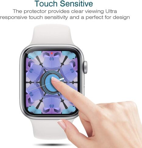 LK 6 Pack Screen Protector Compatible for Apple Watch Series 6 5 4 44mm and Apple Watch Series 3 2 1 42mm, Self-Healing, Max Coverage, Advanced TPU Material, Bubble Free for iWatch 44mm&42mm in Saudi Arabia