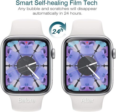 LK 6 Pack Screen Protector Compatible for Apple Watch Series 6 5 4 44mm and Apple Watch Series 3 2 1 42mm, Self-Healing, Max Coverage, Advanced TPU Material, Bubble Free for iWatch 44mm&42mm in Saudi Arabia