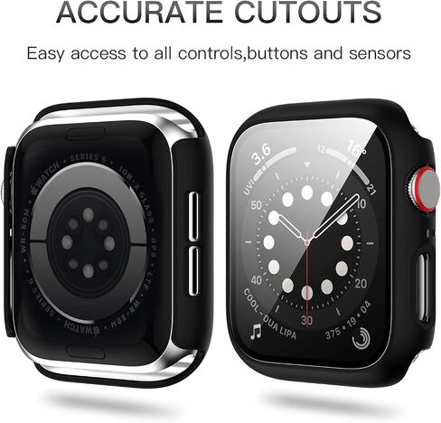 12 Pack Case for Apple Watch 38mm Series 3/2/1 with Tempered Glass Screen Protector, Haojavo Full Hard PC Ultra-Thin Scratch Resistant Bumper HD Protective Cover for iWatch Accessories in Kuwait
