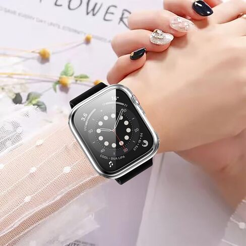 12 Pack Case for Apple Watch 38mm Series 3/2/1 with Tempered Glass Screen Protector, Haojavo Full Hard PC Ultra-Thin Scratch Resistant Bumper HD Protective Cover for iWatch Accessories in Kuwait