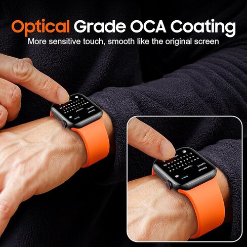 Uyiton 2 Pack لـ Apple Watch SE/6/5/4 واقي شاشة 40 مم، [مجموعة تثبيت الجيل الثالث] [ليس من السهل تقشيرها] غطاء حماية كامل التغطية عالي اللمس غير فقاعي لـ iWatch 40 مم in Kuwait