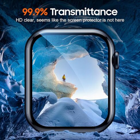 Uyiton 2 Pack لـ Apple Watch SE/6/5/4 واقي شاشة 40 مم، [مجموعة تثبيت الجيل الثالث] [ليس من السهل تقشيرها] غطاء حماية كامل التغطية عالي اللمس غير فقاعي لـ iWatch 40 مم in Kuwait