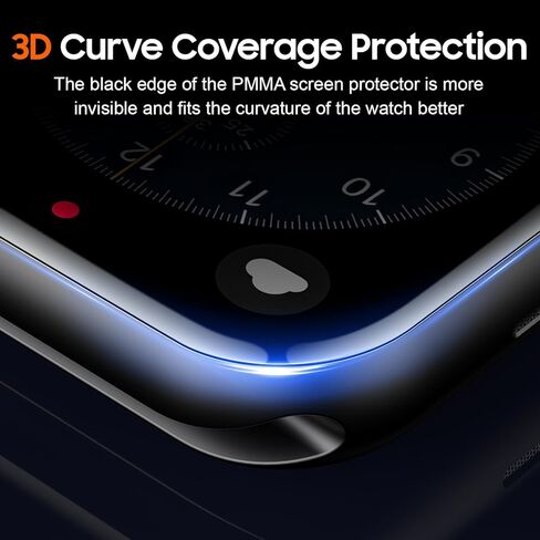 Uyiton 2 Pack لـ Apple Watch SE/6/5/4 واقي شاشة 40 مم، [مجموعة تثبيت الجيل الثالث] [ليس من السهل تقشيرها] غطاء حماية كامل التغطية عالي اللمس غير فقاعي لـ iWatch 40 مم in Kuwait