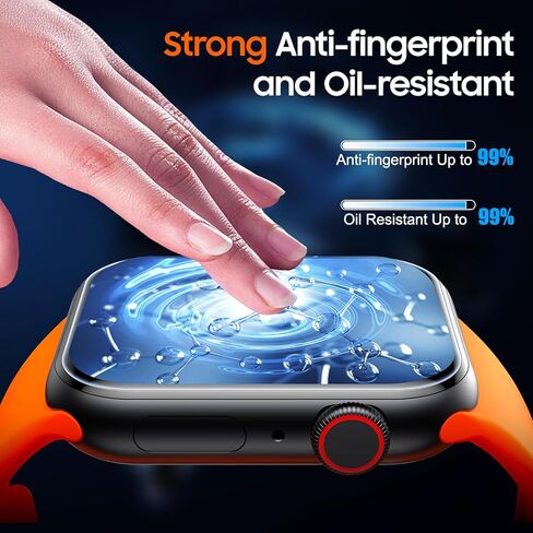 Uyiton 2 Pack لـ Apple Watch SE/6/5/4 واقي شاشة 40 مم، [مجموعة تثبيت الجيل الثالث] [ليس من السهل تقشيرها] غطاء حماية كامل التغطية عالي اللمس غير فقاعي لـ iWatch 40 مم in Kuwait