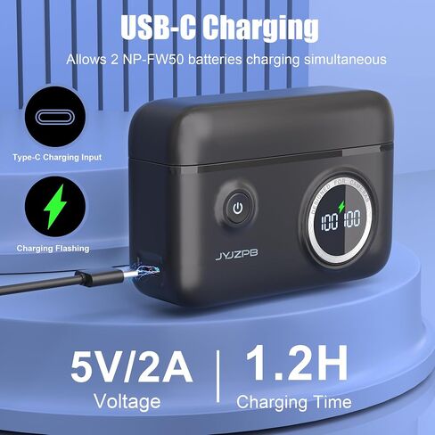 JYJZPB NP-FW50 Replacement Battery and Fast 18W Dual Charger for Sony A6400 in Saudi Arabia