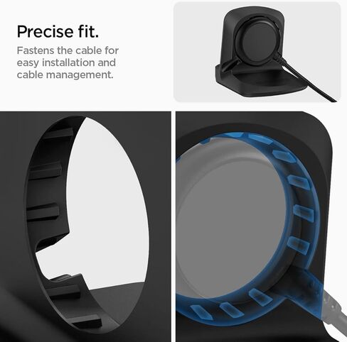 Spigen S353 مصمم لساعة Galaxy Watch 6 40, 44 ملم / Galaxy Watch 6 Classic 43, 47 ملم / Galaxy Watch 5 40, 44 ملم / حامل شاحن Galaxy Watch 5 Pro 45 ملم - أسود in Kuwait