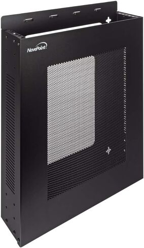 NavePoint 2U Vertical Wall Mountable Server Rack, Black in Saudi Arabia
